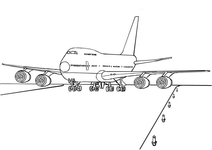 Flugzeug Ausmalbilder
 Malvorlage 747 Flugzeug