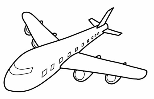 Flugzeug Ausmalbilder
 Kostenlose Malvorlage Transportmittel Großes Flugzeug zum