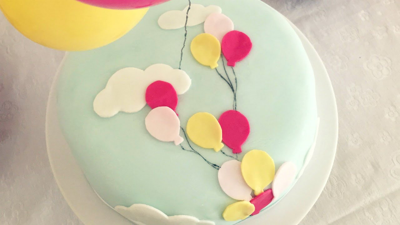 Fondant Geburtstagstorte
 Backvideo Fondant Geburtstagstorte Mandarinen Schmand