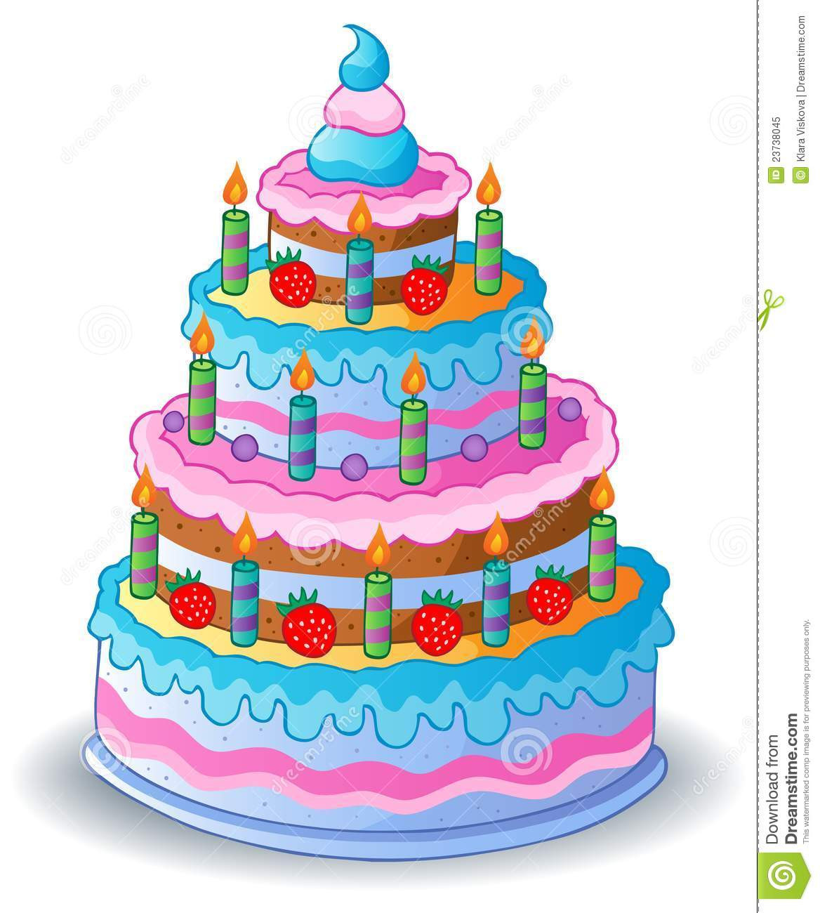 Fortnite Geburtstagstorte
 Torta Di pleanno Decorata 1 Illustrazione Vettoriale