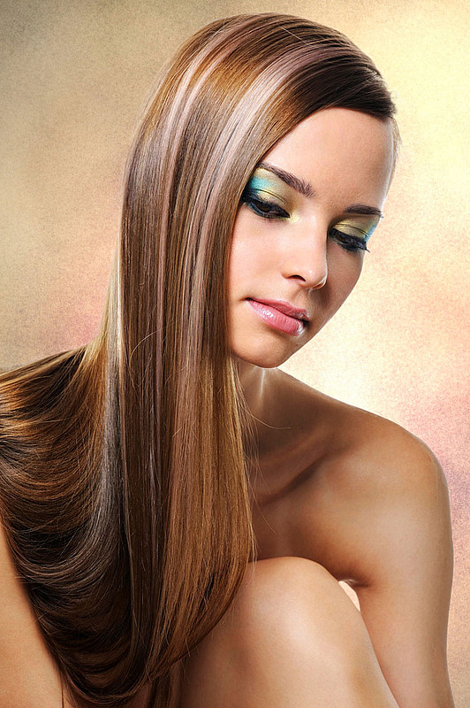 Frisuren Für Glatte Haare
 Einfache Frisur für extrem lange Haare Glatte Haare