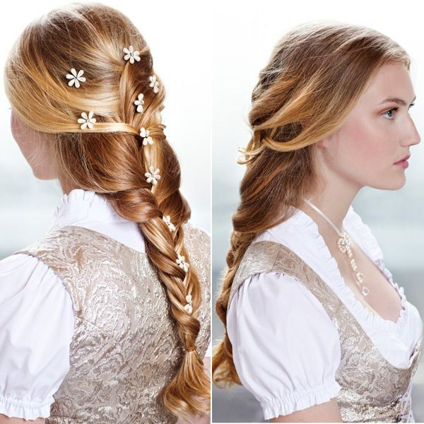 Frisuren Oktoberfest Einfach
 Dirndl Frisuren zum Nachstylen