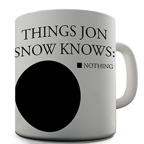 Game Of Thrones Geschenkideen
 Jon Snow Tasse Kaffeetasse mit Game Thrones