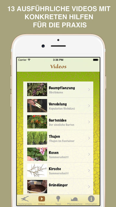 Garten App
 „Mein Garten“ im App Store
