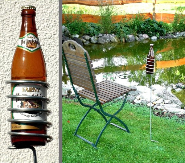 Garten Geschenkideen
 Bierflaschenhalter für den Garten Geschenk für