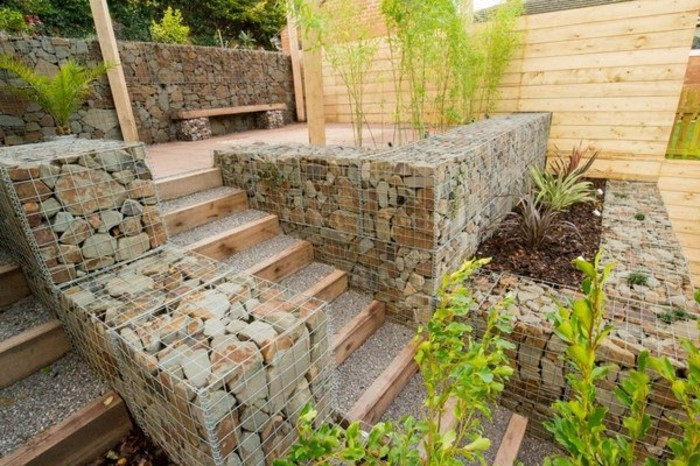 Garten Ideen Diy
 DIY Trockenmauer Gabionen Steinwand selber bauen ohne