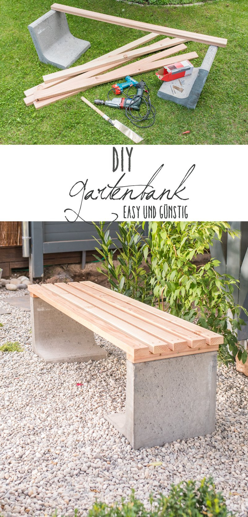 Gartenbank Diy
 DIY Gartenbank mit Beton und Holz Leelah Loves