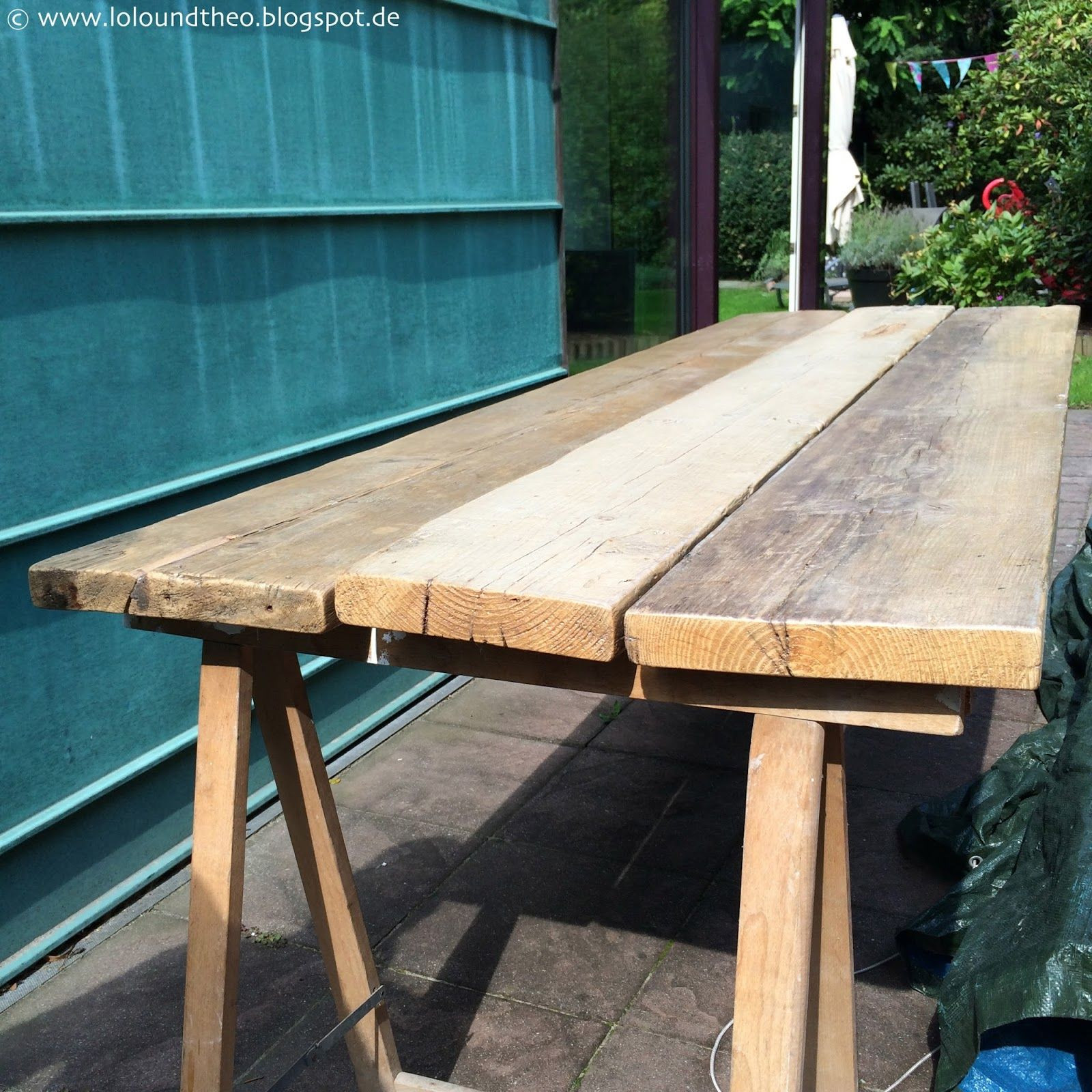 Gartentisch Diy
 DIY Gartentisch aus alten Brettern Tisch aus