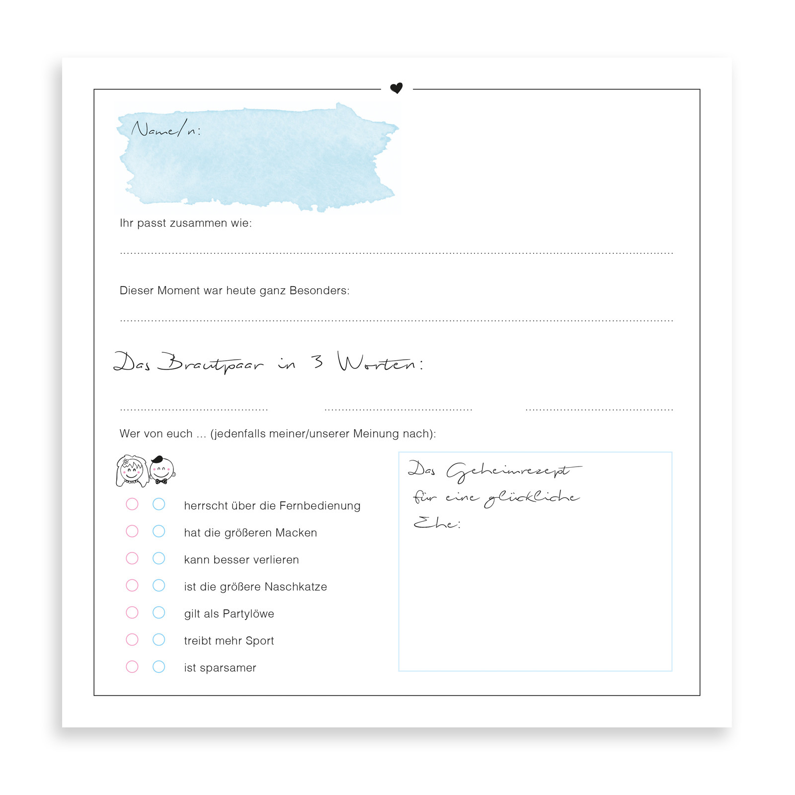 Gästebuch Hochzeit Vorlagen Kostenlos
 Hochzeitsgästebuch „Du und ich und unsere Gäste“