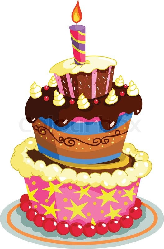 Geburtstagkuchen
 Geburtstagskuchen Vektorgrafik