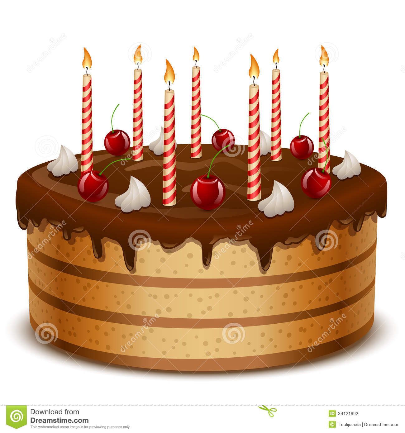 Geburtstagkuchen
 Geburtstagskuchen Mit Kerzen Stockfotografie Bild