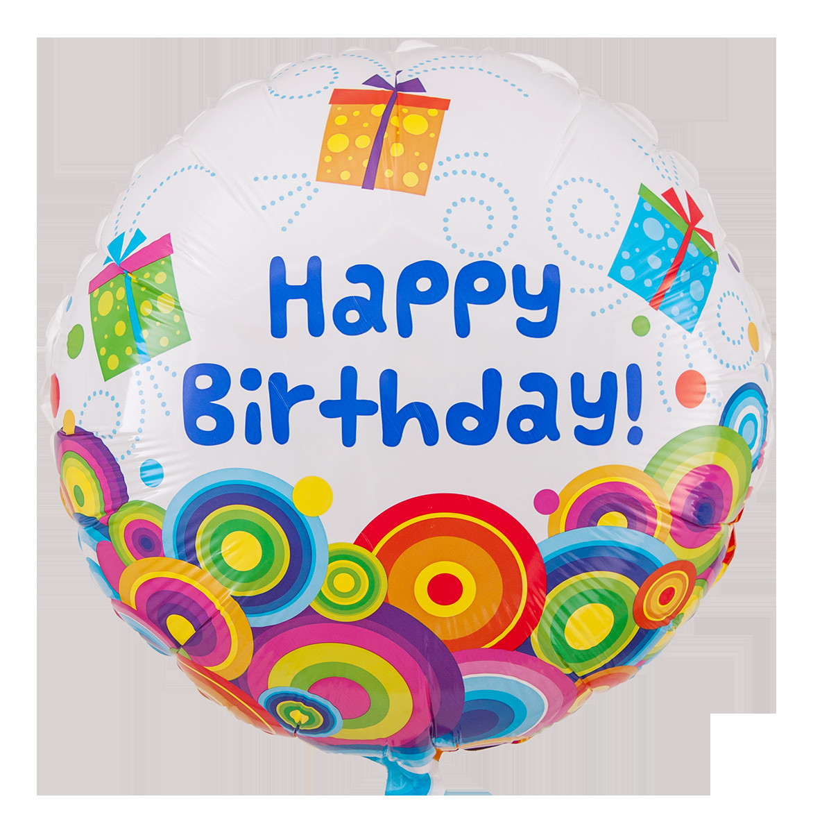 Geburtstags Grüße
 Geburtstag Ballon "Happy Birthday" mit Kreisen