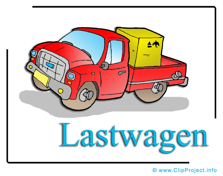 Geburtstagsbilder Auto
 LKW Clipart im Cartoonstil kostenlos