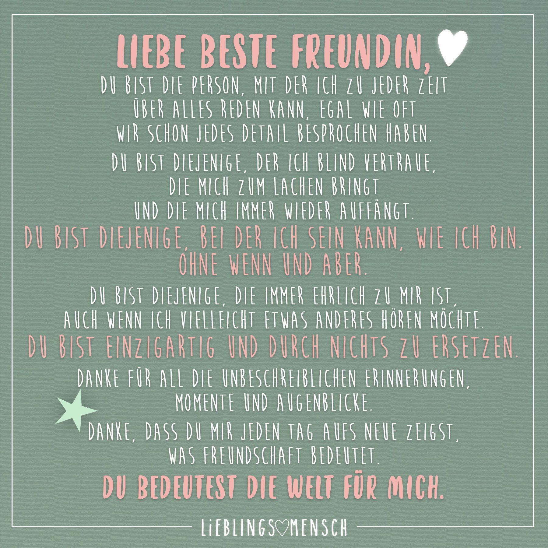 Geburtstagsbilder Beste Freundin
 Liebe beste Freundin du bist Person mit der ich zu