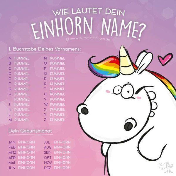 Geburtstagsbilder Einhorn
 Wie lautet dein Einhorn Name Pummeleinhorn