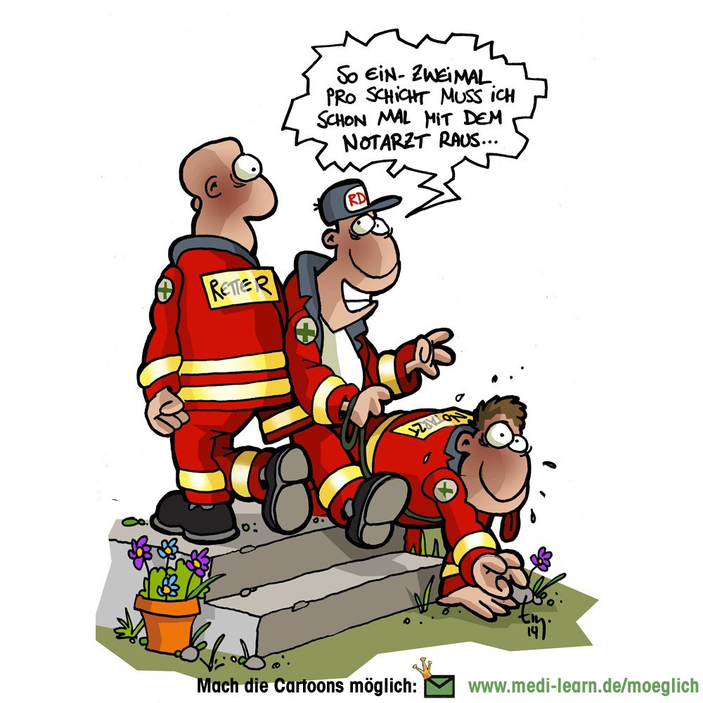 Geburtstagsbilder Feuerwehr
 Deutschland Cartoon Retter brauchen Auslauf