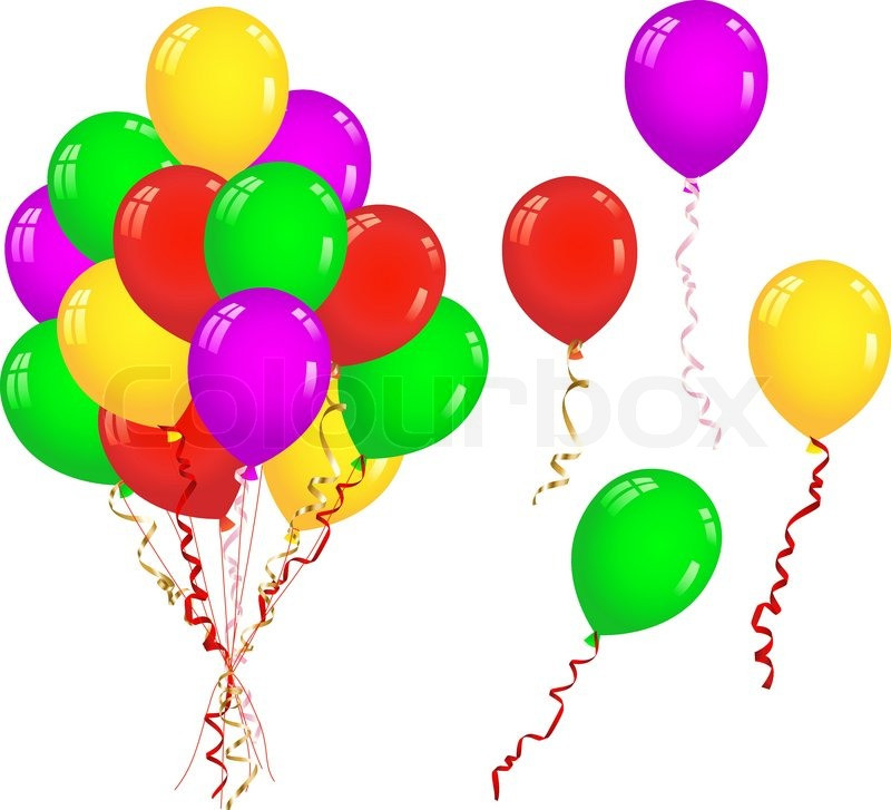 Geburtstagsbilder Luftballons
 Bunte Luftballons Vektorgrafik
