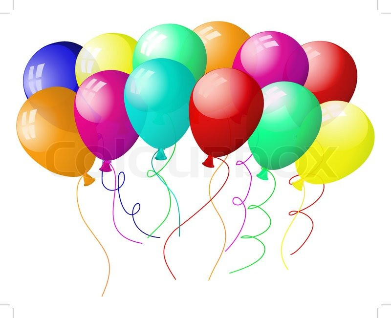 Geburtstagsbilder Luftballons
 Schöne Ballons in der Luft Vektorgrafik
