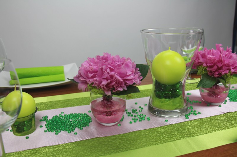 Geburtstagsfeier Ideen Für 12 Jährige
 Tischdeko grün rosa