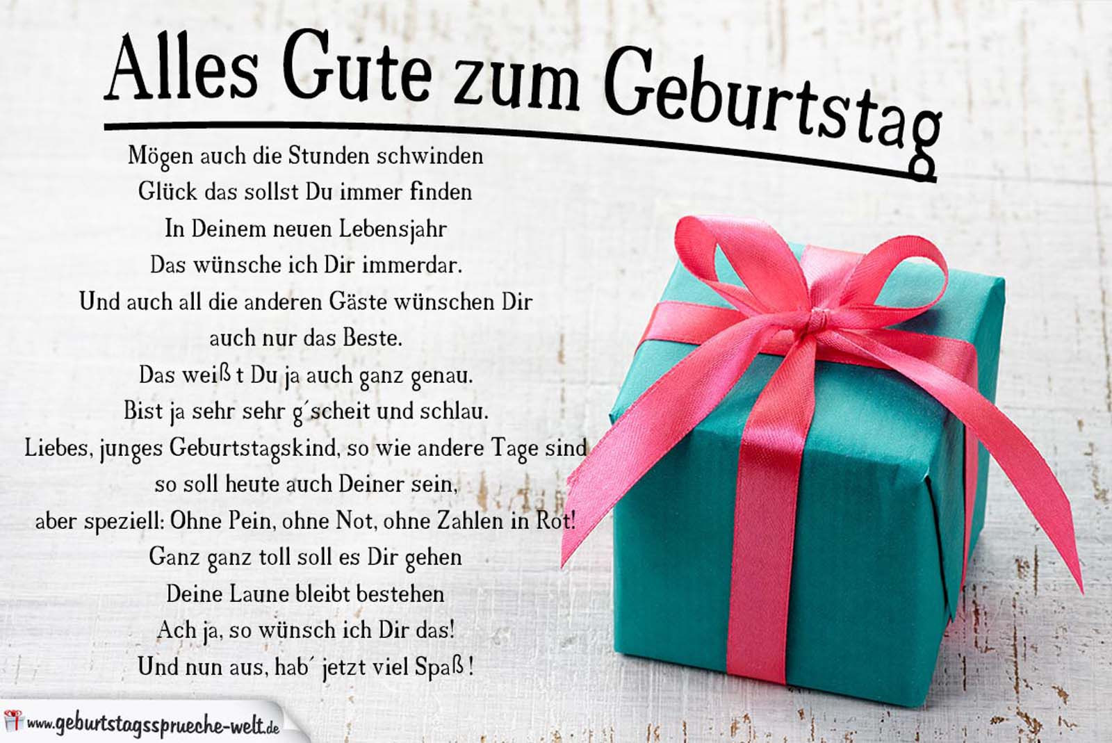 Geburtstagsgedichte Für Kinder
 Alles Gute Zum Geburtstag