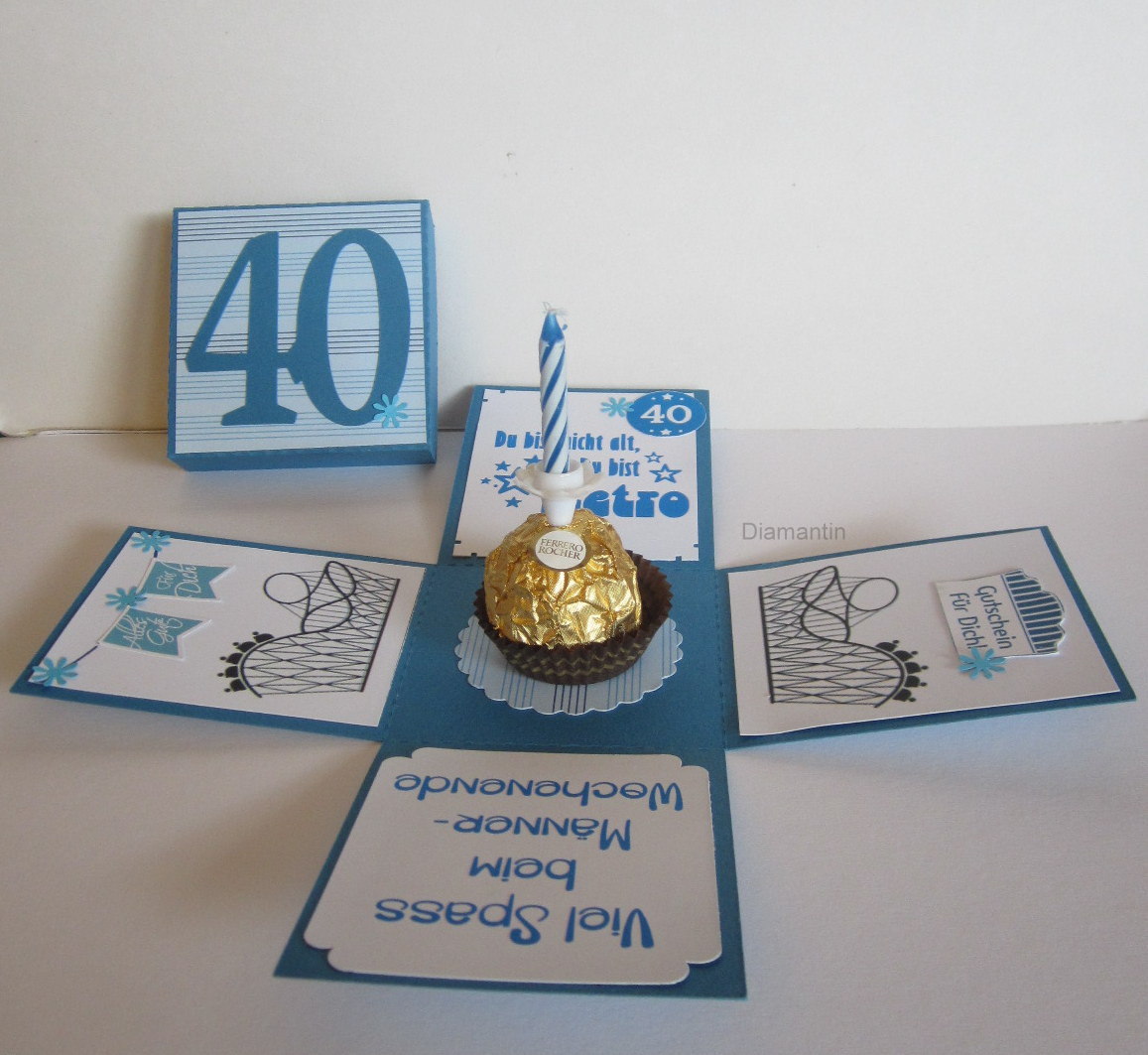 Geburtstagsgeschenk 40
 Diamantin´s Hobbywelt Geburtstagsset zum 40 Geburtstag