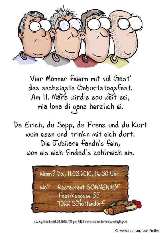 Geburtstagsgeschenk 60
 Cartoon 60er Geburtstagsgeschenk