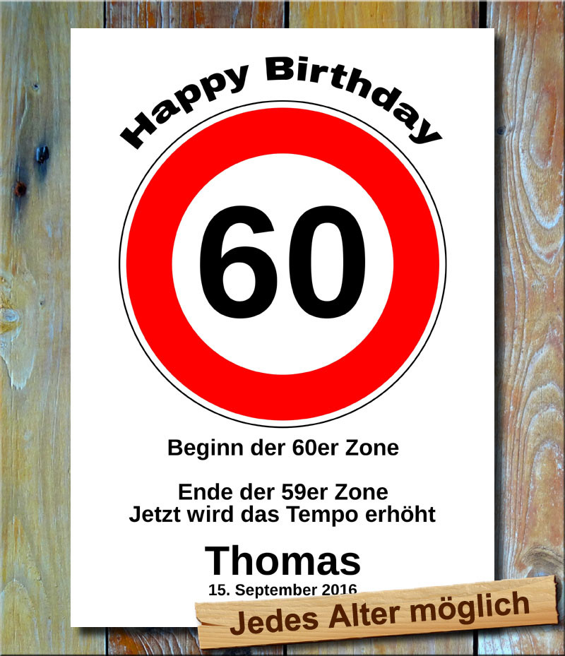 Geburtstagsgeschenk 60 Geburtstag
 Multivorlage Druckvorlagen Geburtstag Happy