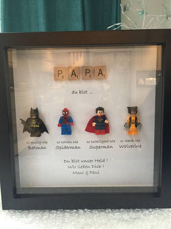 Geburtstagsgeschenk Bruder
 Personalised Superhero figure Frame Batman Spiderman