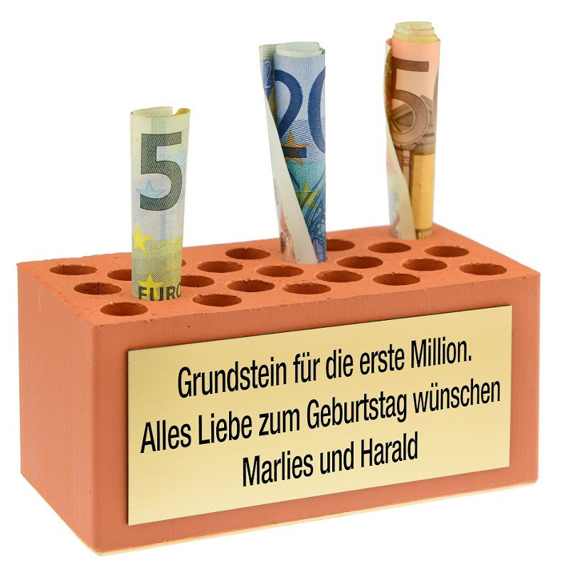 Geburtstagsgeschenk Für Frauen
 Geldgeschenk Idee Grundstein für erste Million