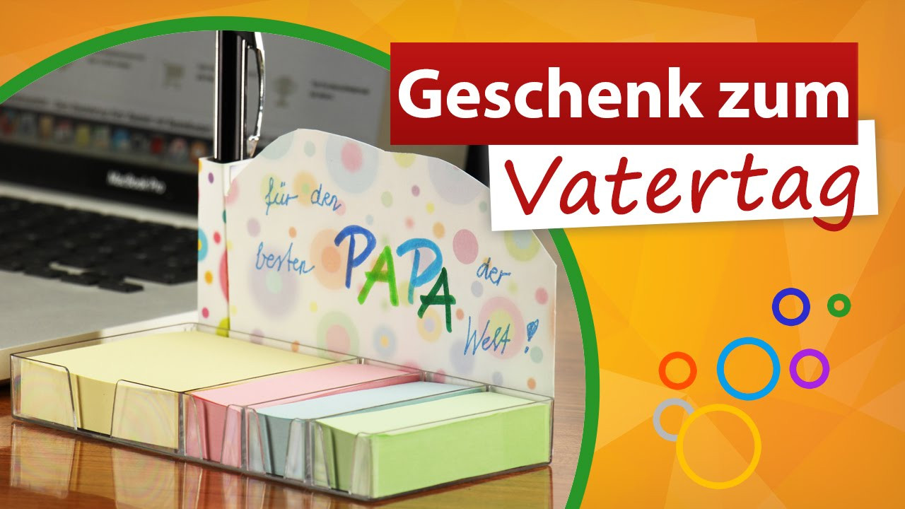 Geburtstagsgeschenk Für Papa Basteln
 Geschenke zum Vatertag von Kindern 💙 Notizzettel für Papa