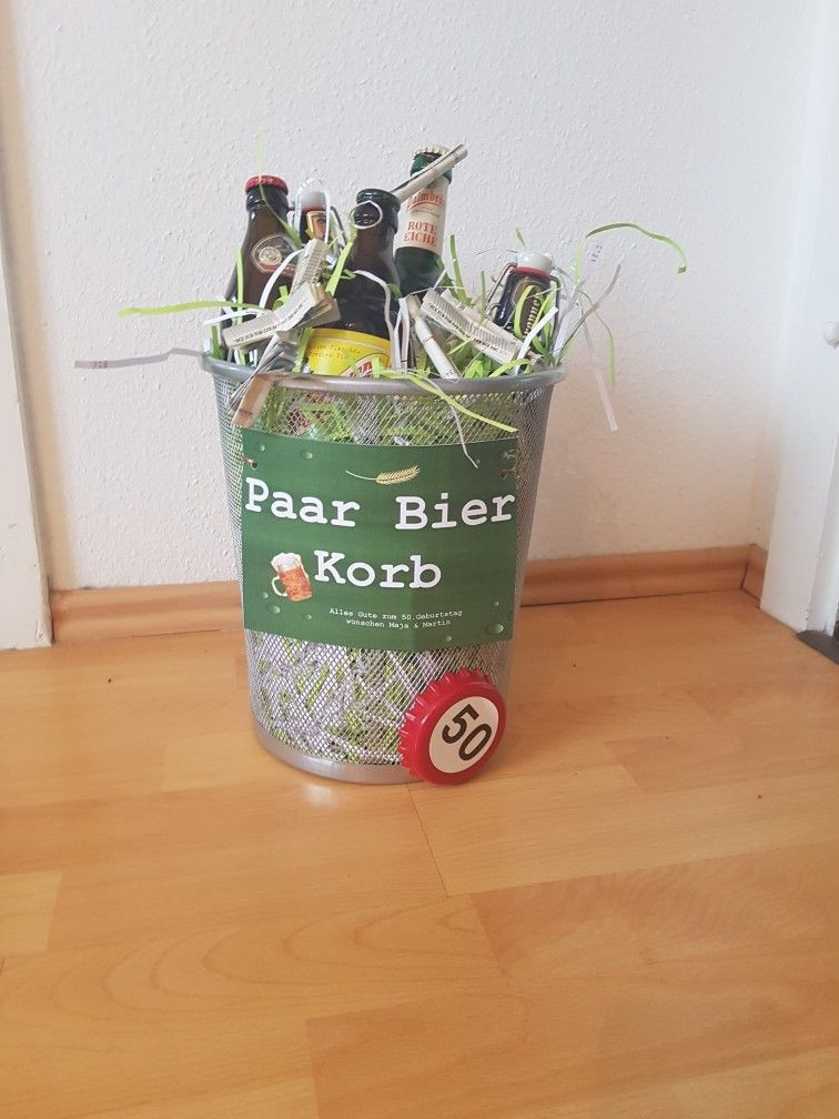 Geburtstagsgeschenk Mann
 Paar Bier Korb Geschenk Bier Geburtstag Männer