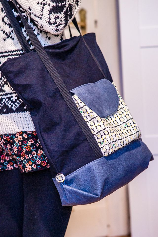 Geburtstagsgeschenk Nähen
 Genäht – Shopper mit Pinguinen › Do it yourself › DIY