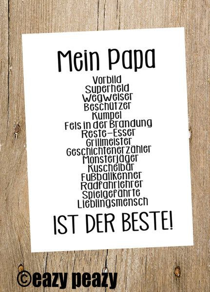 Geburtstagsgeschenk Papa
 Glückwunschkarten ★ Mein PAPA ist der BESTE ★ Postkarte