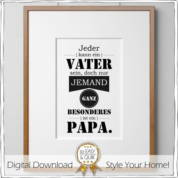 Geburtstagsgeschenk Papa
 Wandbild für Papa Vatertagsgeschenk Vatertag Geschenk zum