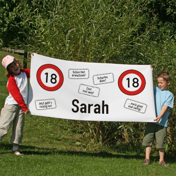 Geburtstagsgeschenke 18
 Banner zum 18 Geburtstag