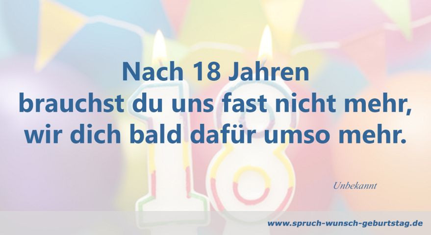 Geburtstagsglückwünsche Zum 18
 Zum 18 Geburtstag Sprüche und Glückwünsche