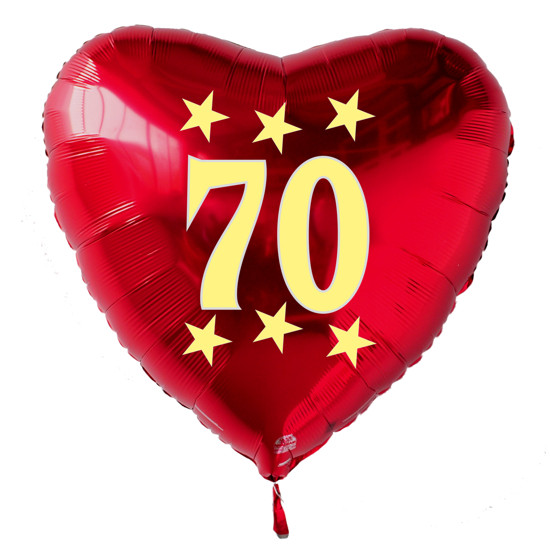 Geburtstagsglückwünsche Zum 70
 Großer Herzluftballon zum 70 Geburtstag Jumbo
