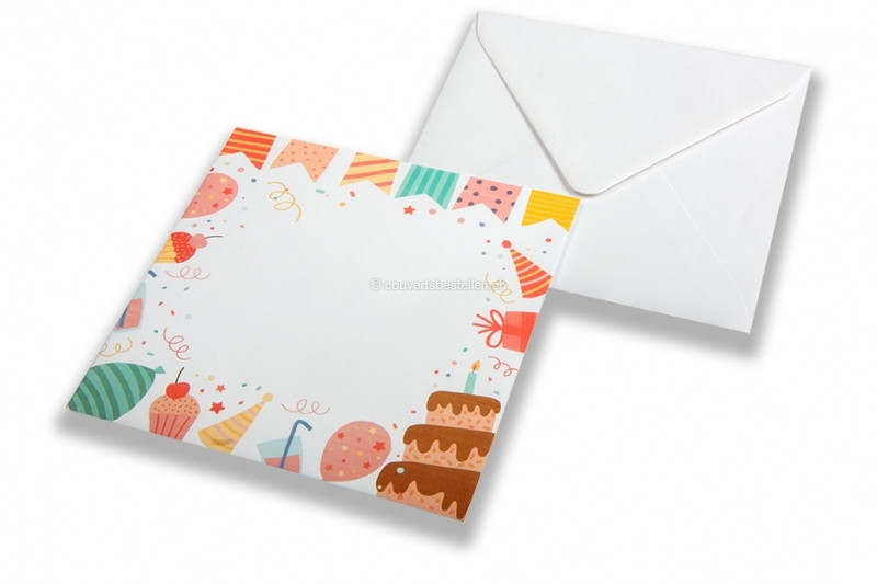 Geburtstagskarten Bestellen
 Couverts für Geburtstagskarten online bestellen