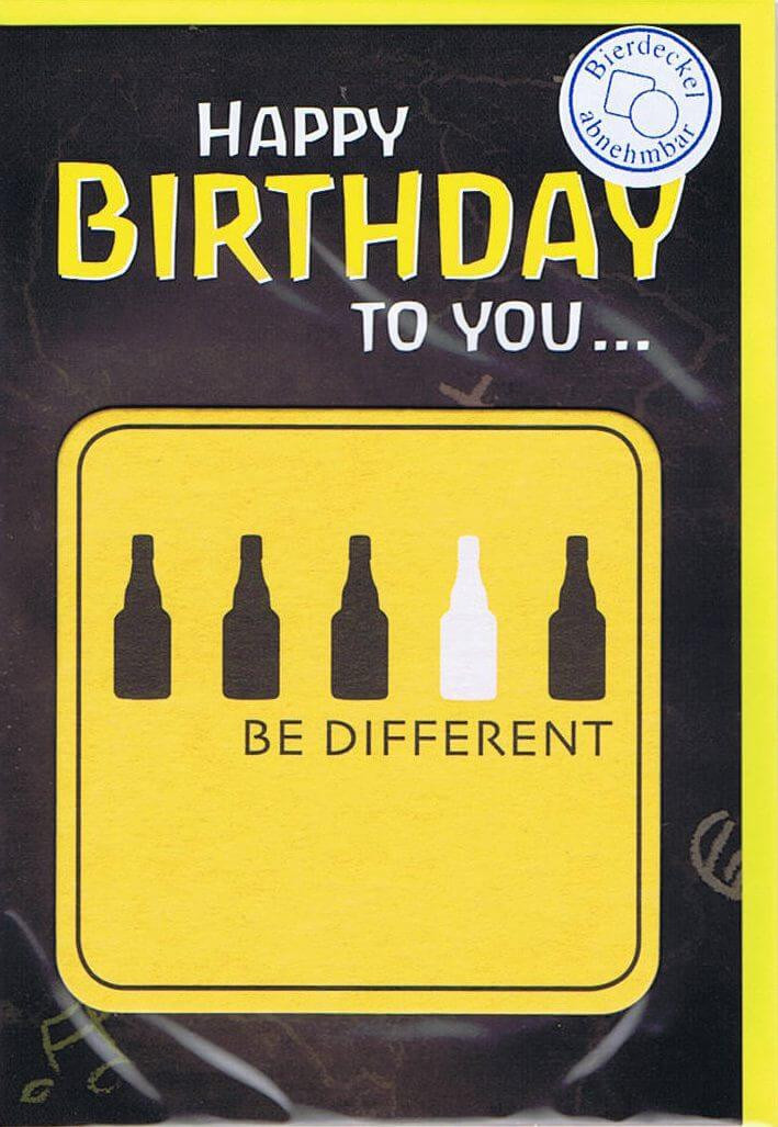 Geburtstagskarten Für Männer
 Geburtstagskarte für Männer mit Bierdeckel abnehmbar