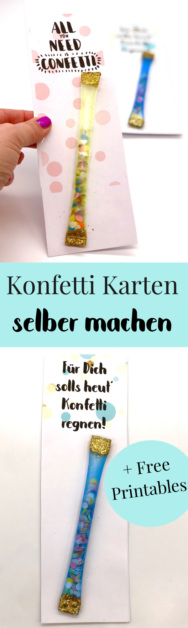 Geburtstagskarten Selber Machen Ausdrucken
 Geburtstagskarte zum Ausdrucken selber machen mit Konfetti