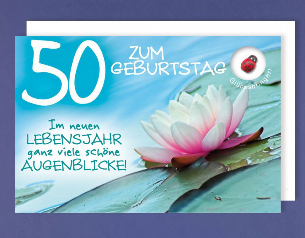 Geburtstagskarten Zum 50
 Grußkarte 50 Geburtstag Karte Happy Birthday Applikation