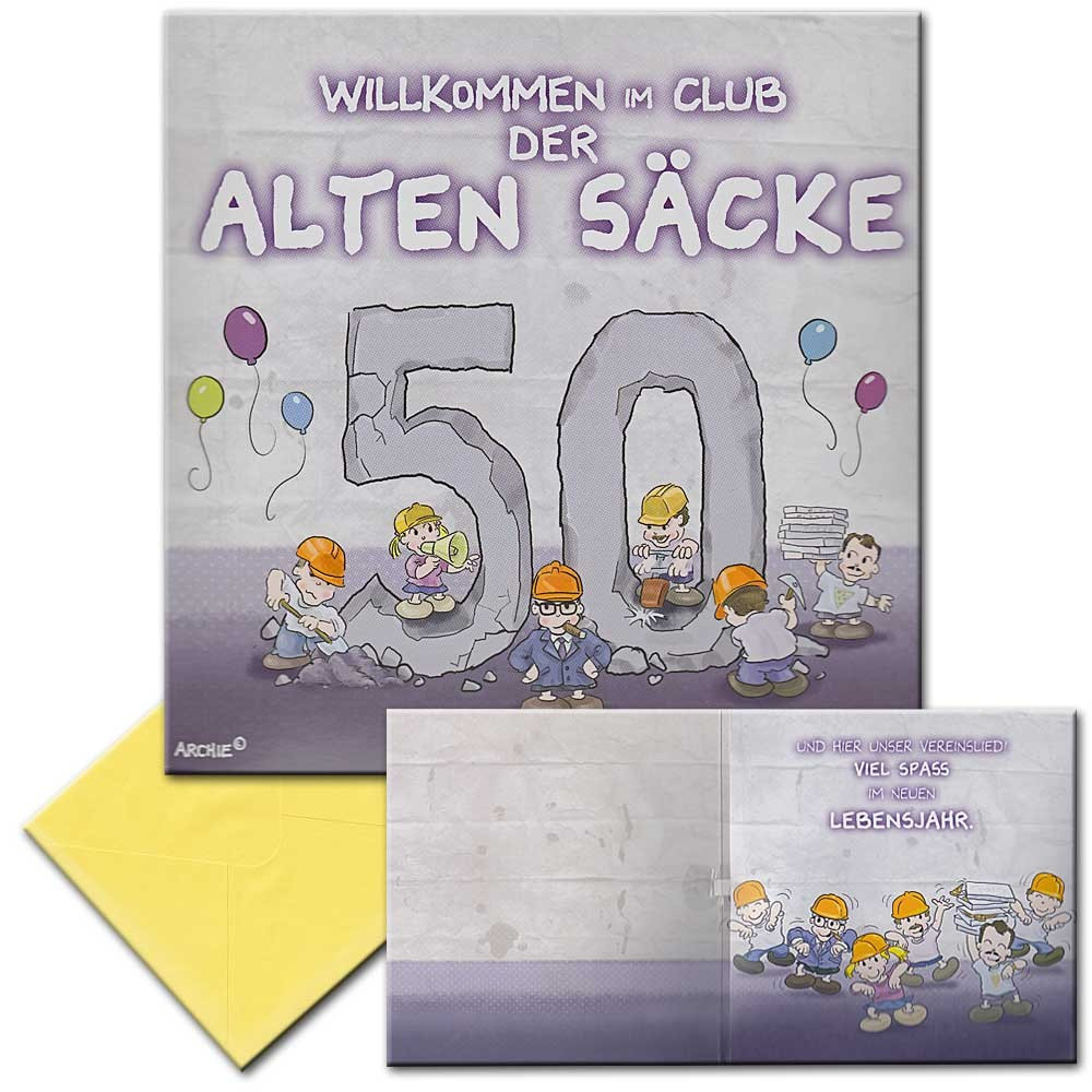 Geburtstagskarten Zum 50
 Archies Musikkarte Geburtstagskarte 50 Geburtstag