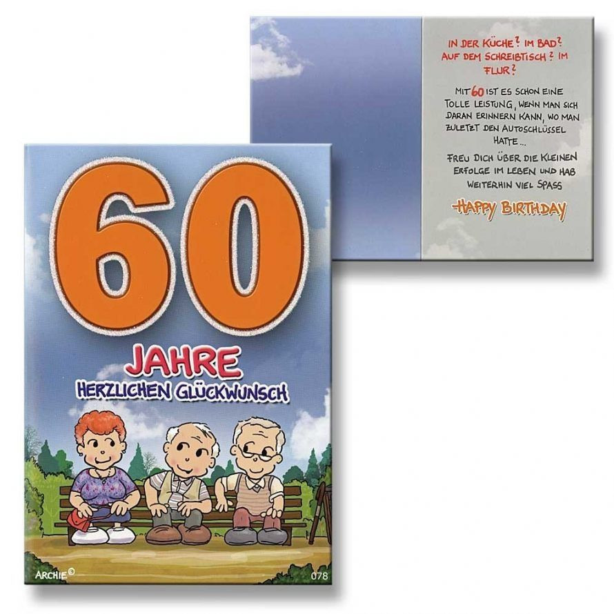 Geburtstagskarten Zum 60 Geburtstag
 Geburtstagskarte 60 Geburtstag Lustig