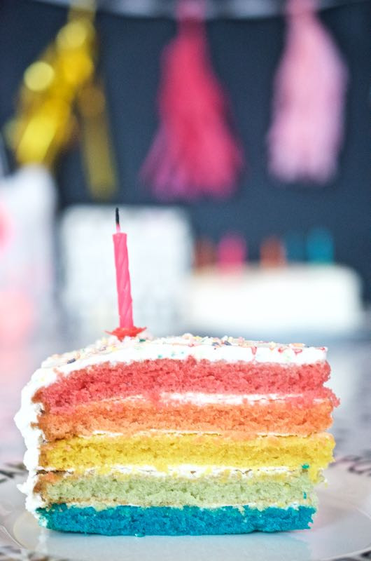 Geburtstagskuchen 5
 Rezept für den leckersten Regenbogenkuchen zum