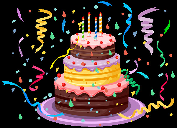 Geburtstagskuchen Clipart
 Birthday Cake with Confetti PNG Clipart Picture