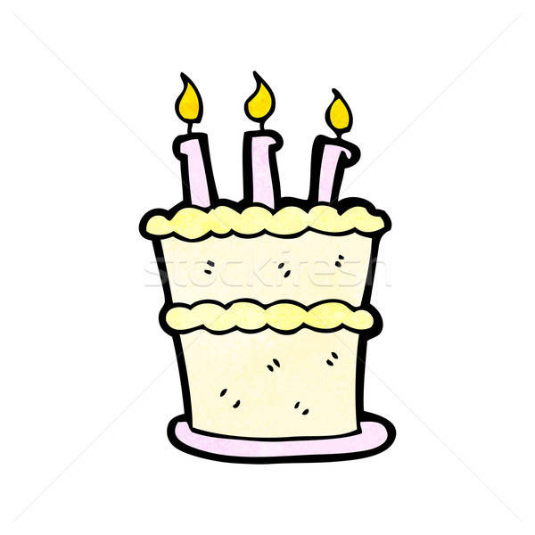 Geburtstagskuchen Comic
 Karikatur · Geburtstagskuchen · Kuchen · Retro · Kerzen
