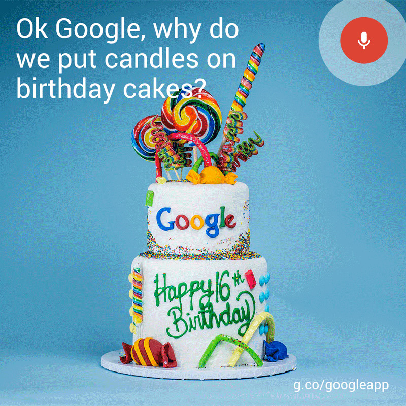 Geburtstagskuchen Gif
 Google feiert seinen 16 Geburtstag und bestätigt uns