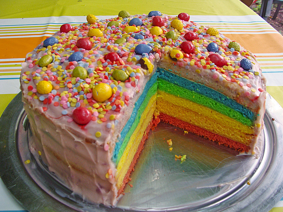 Geburtstagskuchen Rezepte Mit Bild
 Regenbogen Torte von Jasemon