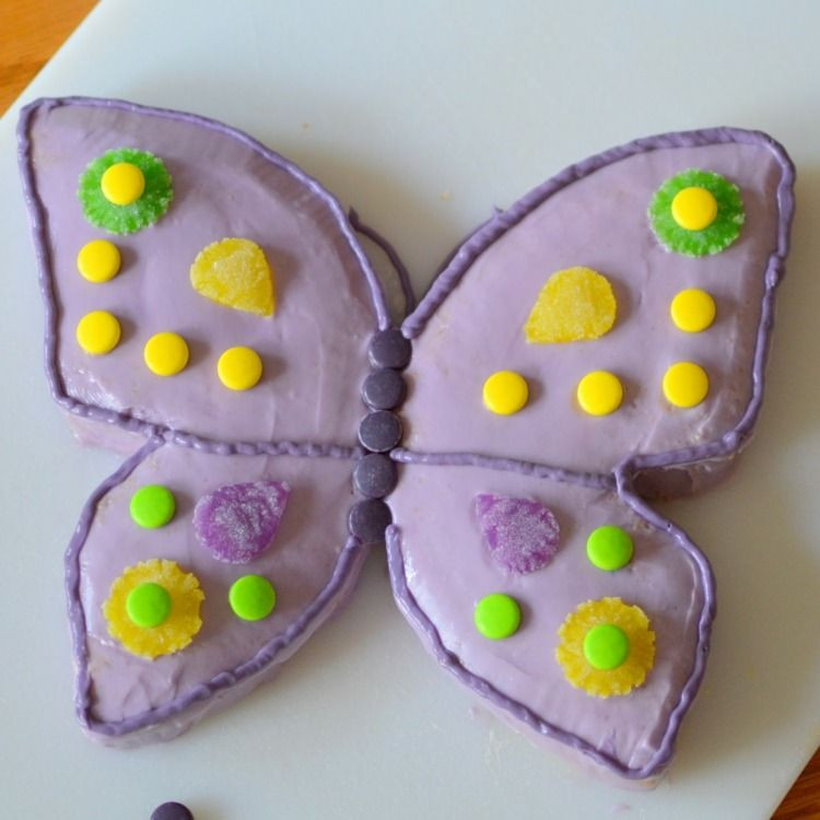 Geburtstagskuchen Schmetterling
 Schmetterling Kuchen für Kindergeburtstag selber machen