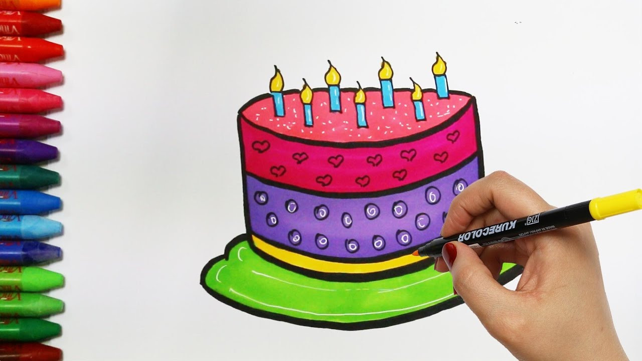 Geburtstagskuchen Zeichnen
 Wie zeichnet man Geburtstagskuchen